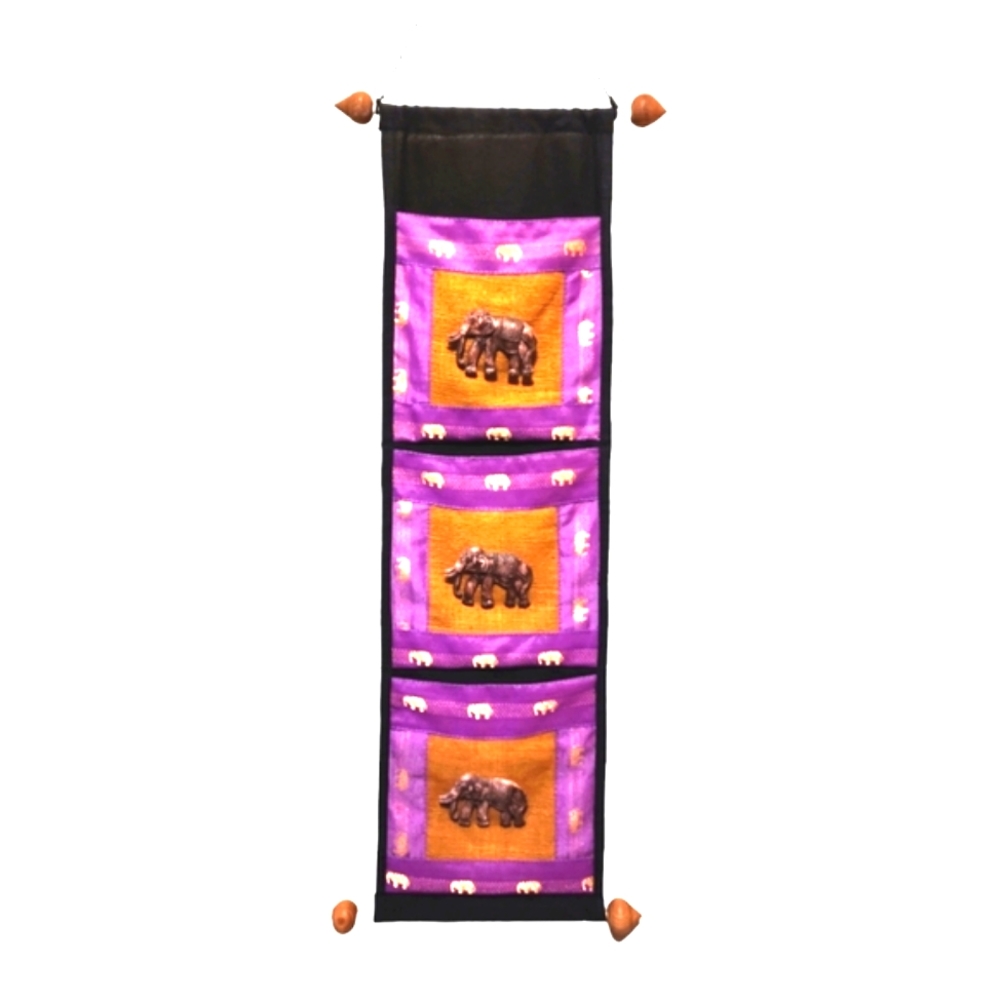 Elephant Hanging Wall Decor With Pockets